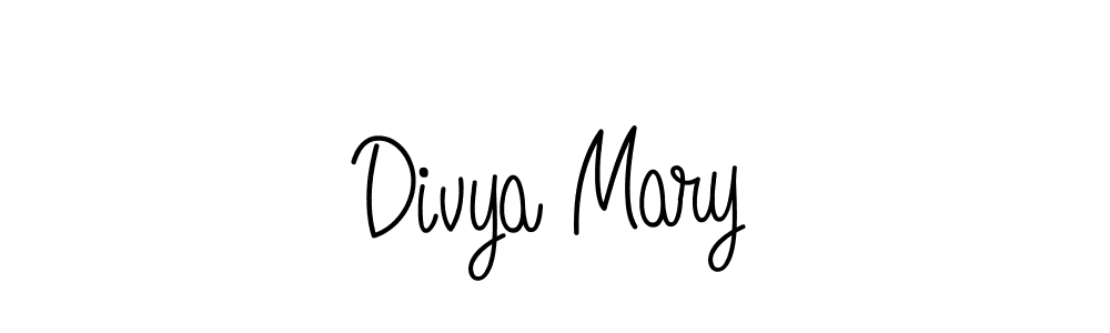 Use a signature maker to create a handwritten signature online. With this signature software, you can design (Angelique-Rose-font-FFP) your own signature for name Divya Mary. Divya Mary signature style 5 images and pictures png