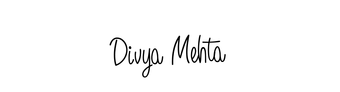 Use a signature maker to create a handwritten signature online. With this signature software, you can design (Angelique-Rose-font-FFP) your own signature for name Divya Mehta. Divya Mehta signature style 5 images and pictures png