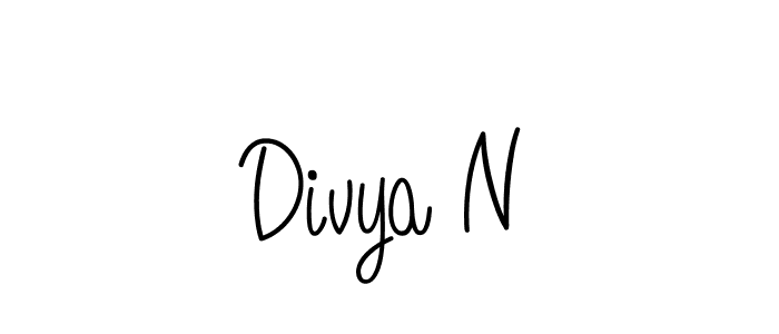 How to make Divya N signature? Angelique-Rose-font-FFP is a professional autograph style. Create handwritten signature for Divya N name. Divya N signature style 5 images and pictures png