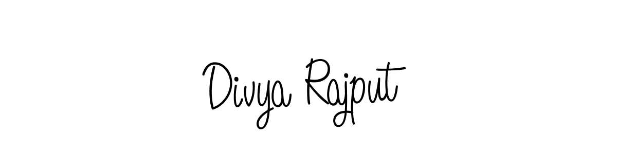 Make a beautiful signature design for name Divya Rajput. With this signature (Angelique-Rose-font-FFP) style, you can create a handwritten signature for free. Divya Rajput signature style 5 images and pictures png