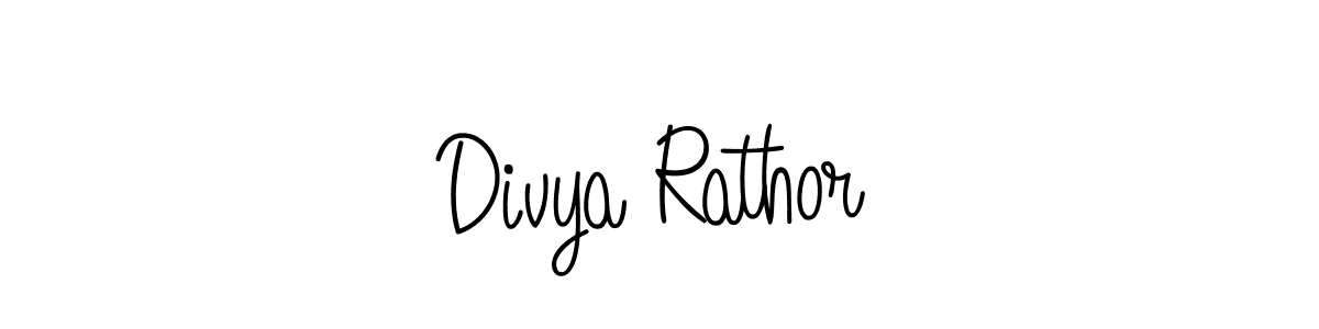 Use a signature maker to create a handwritten signature online. With this signature software, you can design (Angelique-Rose-font-FFP) your own signature for name Divya Rathor. Divya Rathor signature style 5 images and pictures png