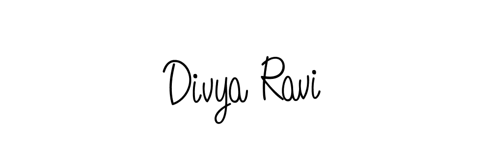 Create a beautiful signature design for name Divya Ravi. With this signature (Angelique-Rose-font-FFP) fonts, you can make a handwritten signature for free. Divya Ravi signature style 5 images and pictures png