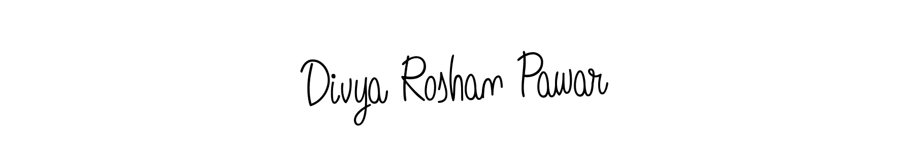 How to make Divya Roshan Pawar signature? Angelique-Rose-font-FFP is a professional autograph style. Create handwritten signature for Divya Roshan Pawar name. Divya Roshan Pawar signature style 5 images and pictures png