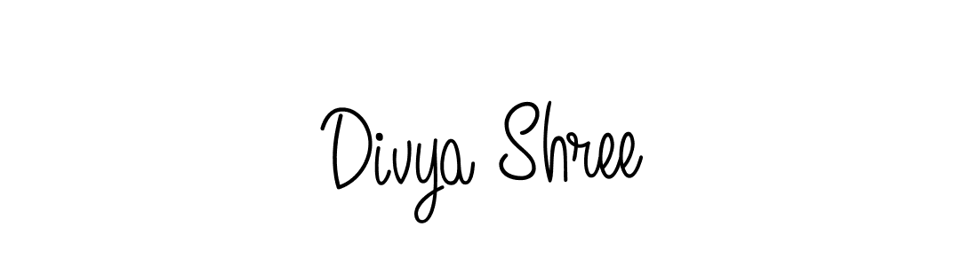 How to make Divya Shree name signature. Use Angelique-Rose-font-FFP style for creating short signs online. This is the latest handwritten sign. Divya Shree signature style 5 images and pictures png