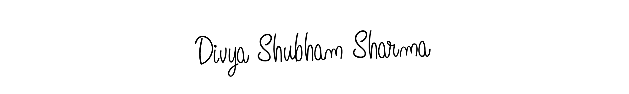 Divya Shubham Sharma stylish signature style. Best Handwritten Sign (Angelique-Rose-font-FFP) for my name. Handwritten Signature Collection Ideas for my name Divya Shubham Sharma. Divya Shubham Sharma signature style 5 images and pictures png