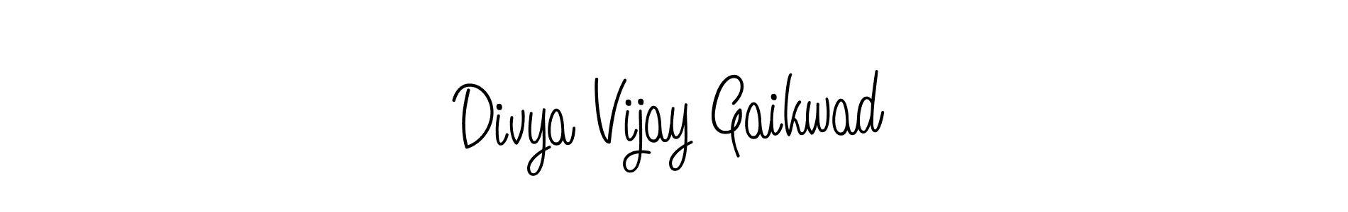 The best way (Angelique-Rose-font-FFP) to make a short signature is to pick only two or three words in your name. The name Divya Vijay Gaikwad include a total of six letters. For converting this name. Divya Vijay Gaikwad signature style 5 images and pictures png