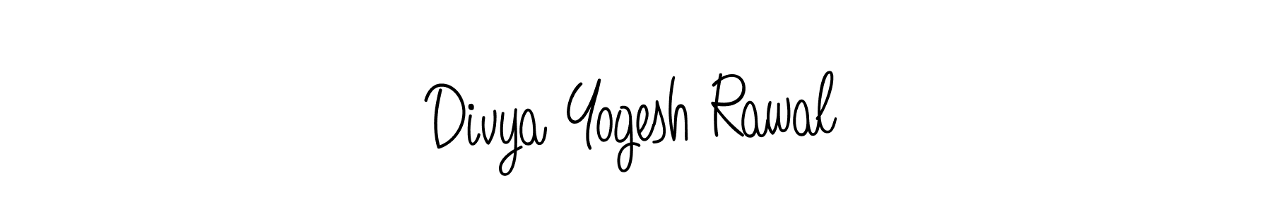 This is the best signature style for the Divya Yogesh Rawal name. Also you like these signature font (Angelique-Rose-font-FFP). Mix name signature. Divya Yogesh Rawal signature style 5 images and pictures png