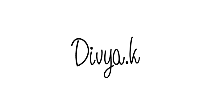 You can use this online signature creator to create a handwritten signature for the name Divya.k. This is the best online autograph maker. Divya.k signature style 5 images and pictures png