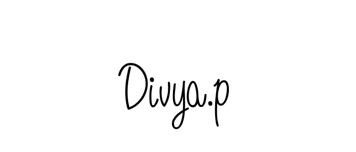 if you are searching for the best signature style for your name Divya.p. so please give up your signature search. here we have designed multiple signature styles  using Angelique-Rose-font-FFP. Divya.p signature style 5 images and pictures png