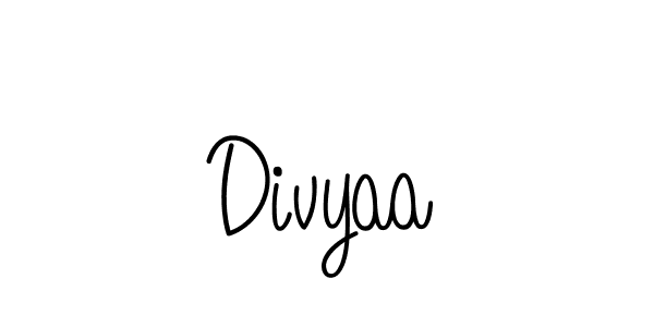How to make Divyaa name signature. Use Angelique-Rose-font-FFP style for creating short signs online. This is the latest handwritten sign. Divyaa signature style 5 images and pictures png