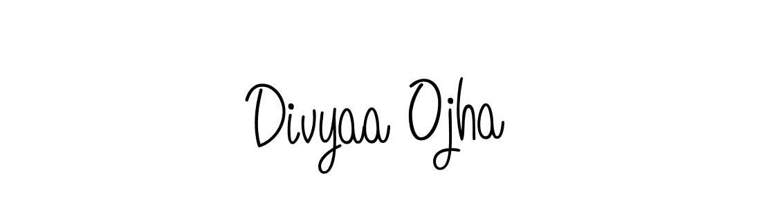 You should practise on your own different ways (Angelique-Rose-font-FFP) to write your name (Divyaa Ojha) in signature. don't let someone else do it for you. Divyaa Ojha signature style 5 images and pictures png