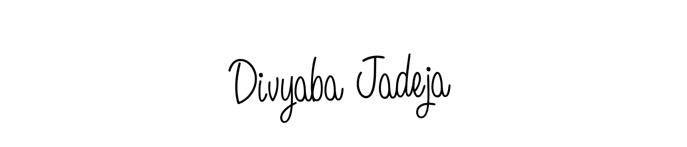 How to make Divyaba Jadeja signature? Angelique-Rose-font-FFP is a professional autograph style. Create handwritten signature for Divyaba Jadeja name. Divyaba Jadeja signature style 5 images and pictures png