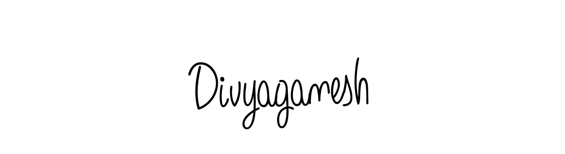 Use a signature maker to create a handwritten signature online. With this signature software, you can design (Angelique-Rose-font-FFP) your own signature for name Divyaganesh. Divyaganesh signature style 5 images and pictures png