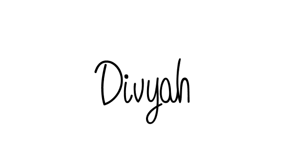 Create a beautiful signature design for name Divyah. With this signature (Angelique-Rose-font-FFP) fonts, you can make a handwritten signature for free. Divyah signature style 5 images and pictures png