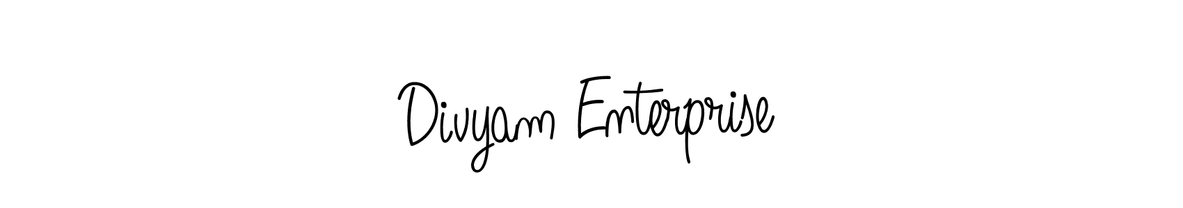 Design your own signature with our free online signature maker. With this signature software, you can create a handwritten (Angelique-Rose-font-FFP) signature for name Divyam Enterprise. Divyam Enterprise signature style 5 images and pictures png