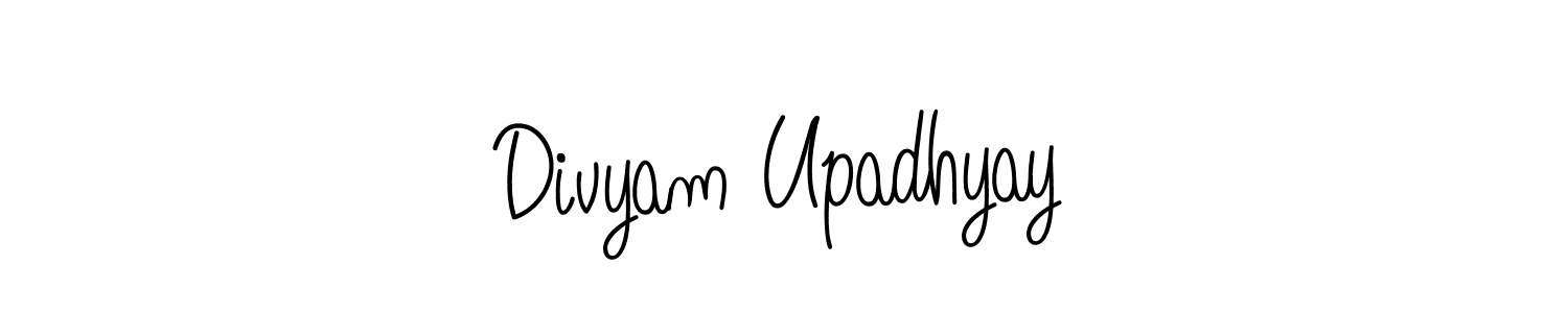 Use a signature maker to create a handwritten signature online. With this signature software, you can design (Angelique-Rose-font-FFP) your own signature for name Divyam Upadhyay. Divyam Upadhyay signature style 5 images and pictures png