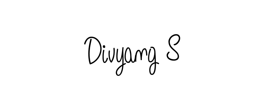 You should practise on your own different ways (Angelique-Rose-font-FFP) to write your name (Divyang S) in signature. don't let someone else do it for you. Divyang S signature style 5 images and pictures png