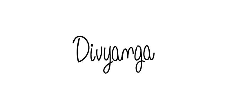 Make a beautiful signature design for name Divyanga. With this signature (Angelique-Rose-font-FFP) style, you can create a handwritten signature for free. Divyanga signature style 5 images and pictures png