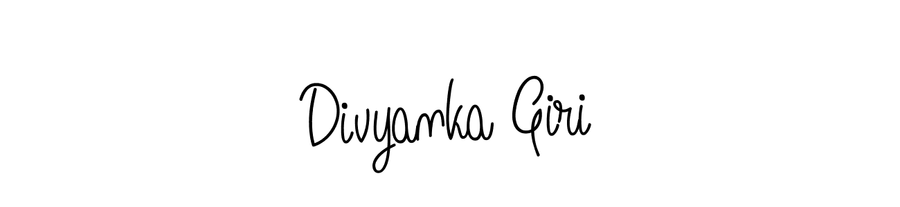 Use a signature maker to create a handwritten signature online. With this signature software, you can design (Angelique-Rose-font-FFP) your own signature for name Divyanka Giri. Divyanka Giri signature style 5 images and pictures png