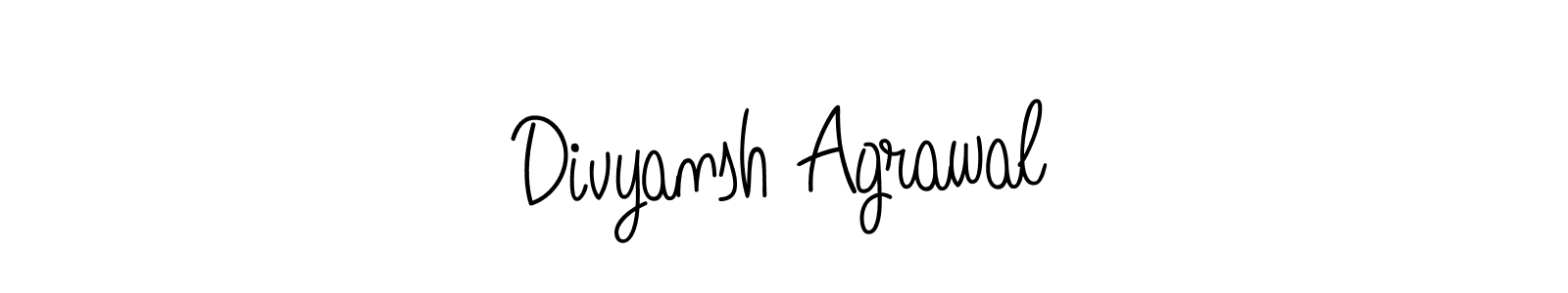 How to make Divyansh Agrawal name signature. Use Angelique-Rose-font-FFP style for creating short signs online. This is the latest handwritten sign. Divyansh Agrawal signature style 5 images and pictures png