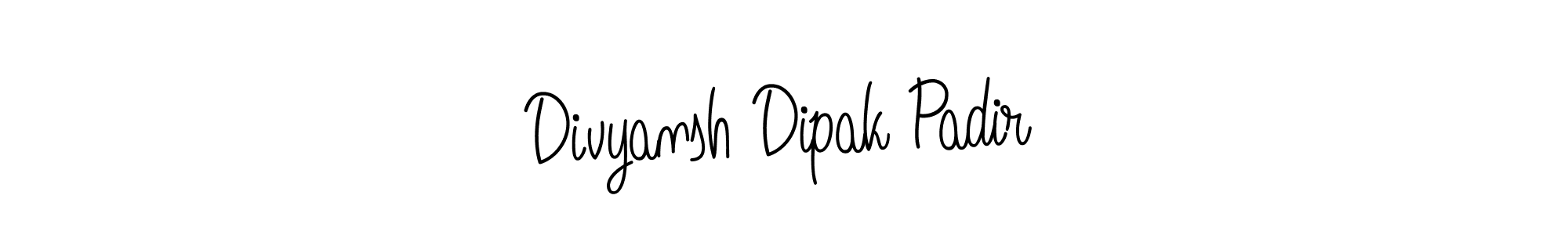 Design your own signature with our free online signature maker. With this signature software, you can create a handwritten (Angelique-Rose-font-FFP) signature for name Divyansh Dipak Padir. Divyansh Dipak Padir signature style 5 images and pictures png