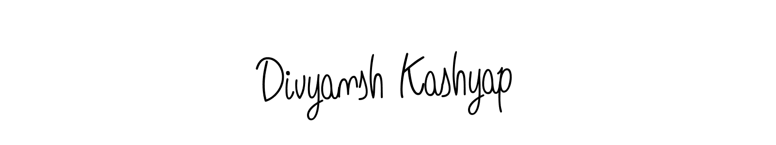 Divyansh Kashyap stylish signature style. Best Handwritten Sign (Angelique-Rose-font-FFP) for my name. Handwritten Signature Collection Ideas for my name Divyansh Kashyap. Divyansh Kashyap signature style 5 images and pictures png