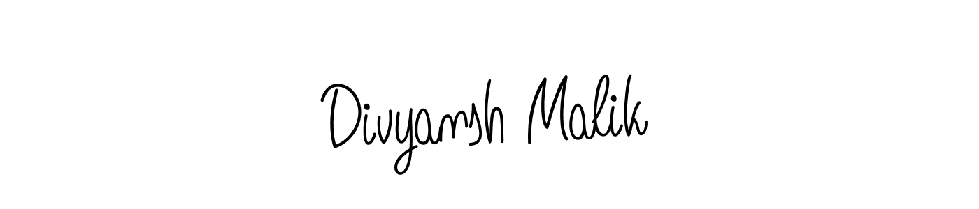 Divyansh Malik stylish signature style. Best Handwritten Sign (Angelique-Rose-font-FFP) for my name. Handwritten Signature Collection Ideas for my name Divyansh Malik. Divyansh Malik signature style 5 images and pictures png