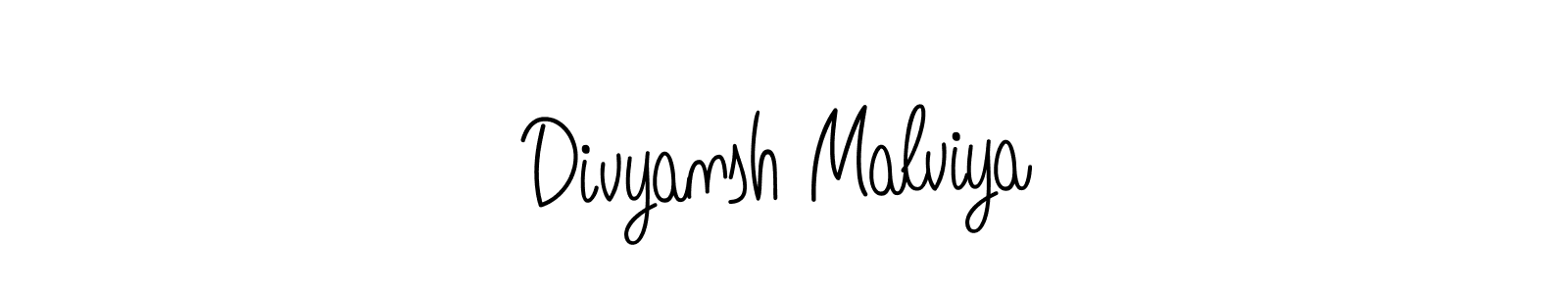 Make a beautiful signature design for name Divyansh Malviya. With this signature (Angelique-Rose-font-FFP) style, you can create a handwritten signature for free. Divyansh Malviya signature style 5 images and pictures png