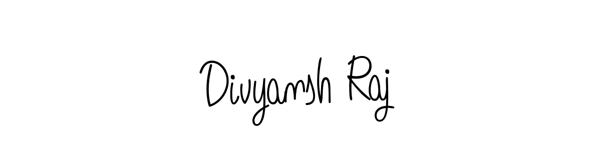 The best way (Angelique-Rose-font-FFP) to make a short signature is to pick only two or three words in your name. The name Divyansh Raj include a total of six letters. For converting this name. Divyansh Raj signature style 5 images and pictures png