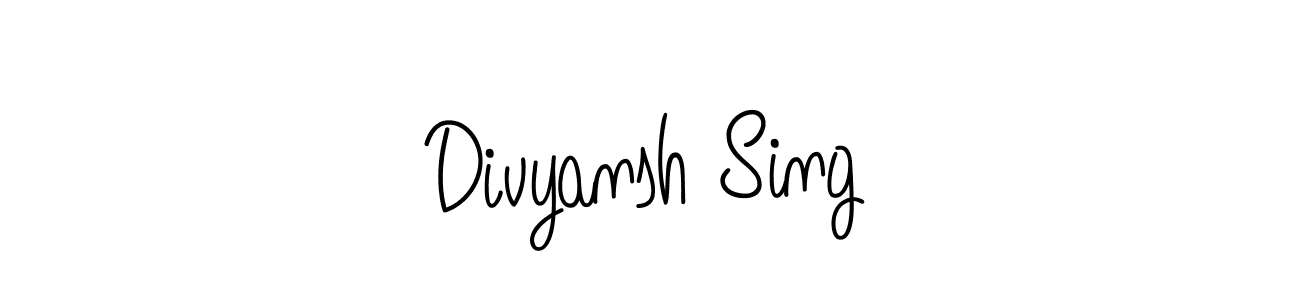 How to make Divyansh Sing name signature. Use Angelique-Rose-font-FFP style for creating short signs online. This is the latest handwritten sign. Divyansh Sing signature style 5 images and pictures png