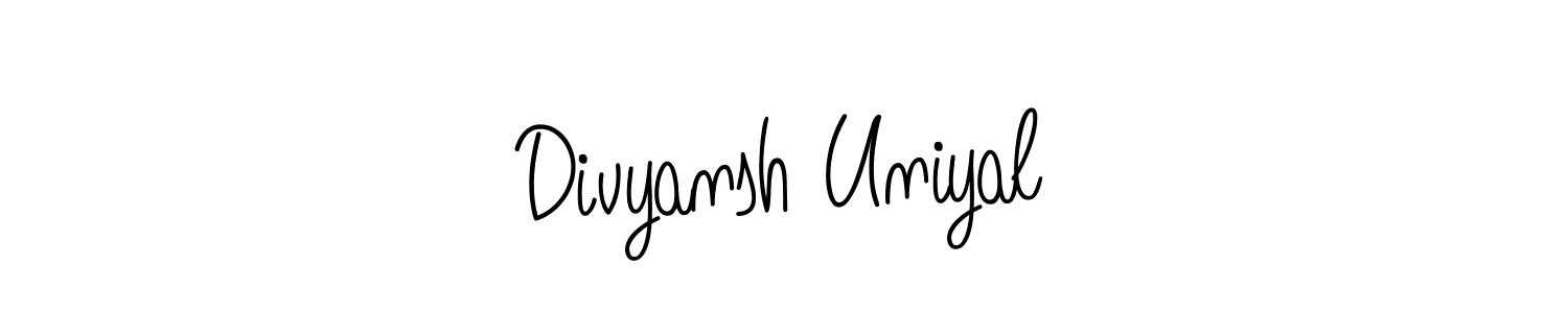 Best and Professional Signature Style for Divyansh Uniyal. Angelique-Rose-font-FFP Best Signature Style Collection. Divyansh Uniyal signature style 5 images and pictures png
