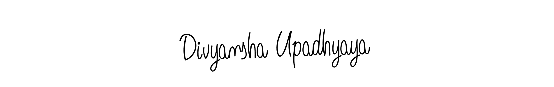 How to make Divyansha Upadhyaya name signature. Use Angelique-Rose-font-FFP style for creating short signs online. This is the latest handwritten sign. Divyansha Upadhyaya signature style 5 images and pictures png