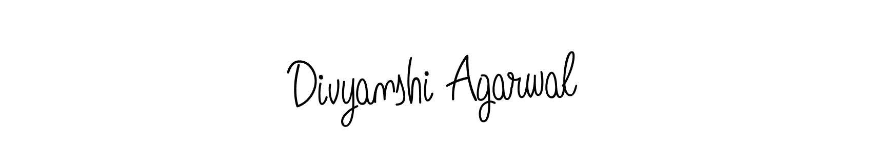 Make a beautiful signature design for name Divyanshi Agarwal. With this signature (Angelique-Rose-font-FFP) style, you can create a handwritten signature for free. Divyanshi Agarwal signature style 5 images and pictures png