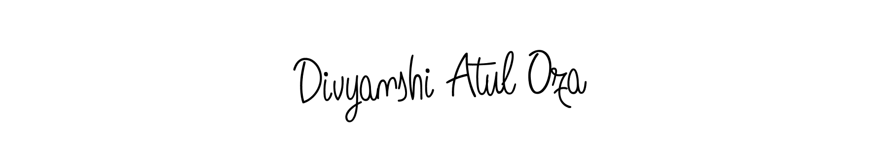 Design your own signature with our free online signature maker. With this signature software, you can create a handwritten (Angelique-Rose-font-FFP) signature for name Divyanshi Atul Oza. Divyanshi Atul Oza signature style 5 images and pictures png