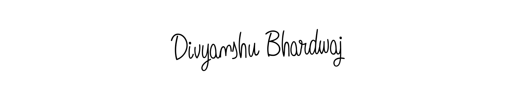 Create a beautiful signature design for name Divyanshu Bhardwaj. With this signature (Angelique-Rose-font-FFP) fonts, you can make a handwritten signature for free. Divyanshu Bhardwaj signature style 5 images and pictures png