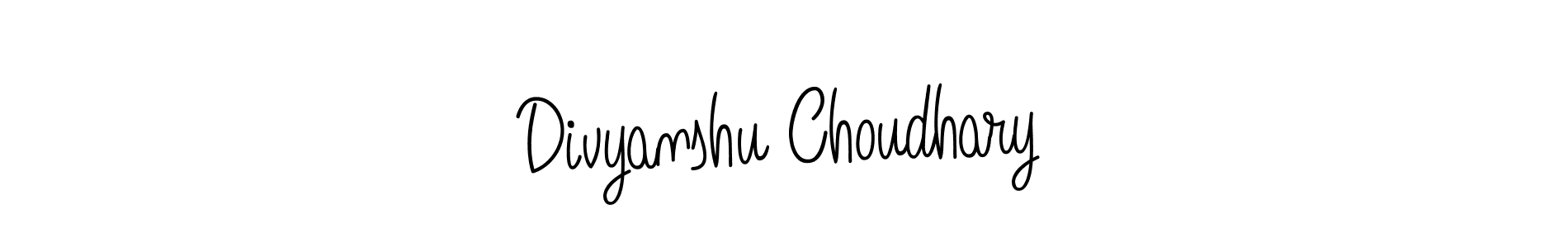 Make a beautiful signature design for name Divyanshu Choudhary. With this signature (Angelique-Rose-font-FFP) style, you can create a handwritten signature for free. Divyanshu Choudhary signature style 5 images and pictures png