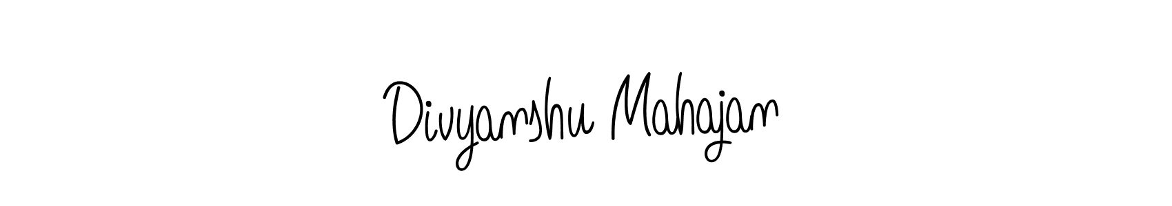 You should practise on your own different ways (Angelique-Rose-font-FFP) to write your name (Divyanshu Mahajan) in signature. don't let someone else do it for you. Divyanshu Mahajan signature style 5 images and pictures png