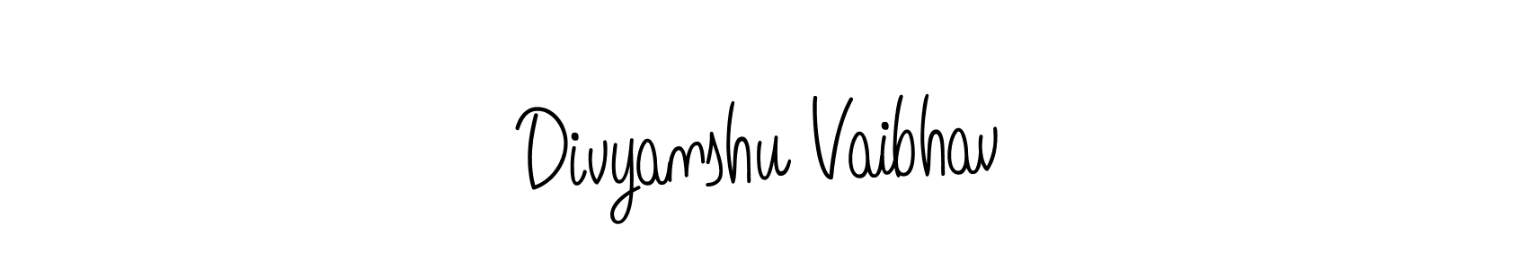 Divyanshu Vaibhav stylish signature style. Best Handwritten Sign (Angelique-Rose-font-FFP) for my name. Handwritten Signature Collection Ideas for my name Divyanshu Vaibhav. Divyanshu Vaibhav signature style 5 images and pictures png