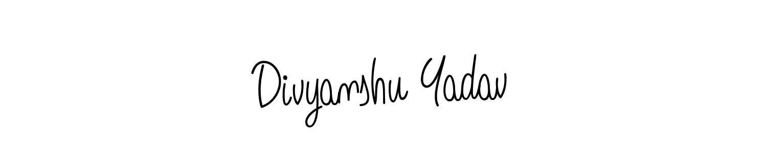 It looks lik you need a new signature style for name Divyanshu Yadav. Design unique handwritten (Angelique-Rose-font-FFP) signature with our free signature maker in just a few clicks. Divyanshu Yadav signature style 5 images and pictures png