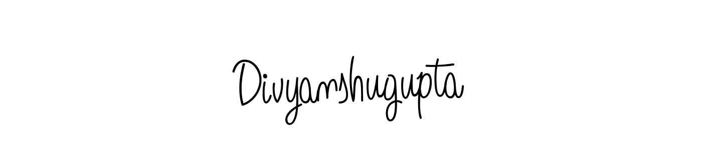 Use a signature maker to create a handwritten signature online. With this signature software, you can design (Angelique-Rose-font-FFP) your own signature for name Divyanshugupta. Divyanshugupta signature style 5 images and pictures png