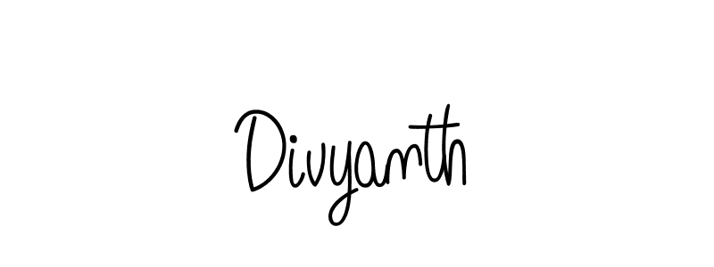 Create a beautiful signature design for name Divyanth. With this signature (Angelique-Rose-font-FFP) fonts, you can make a handwritten signature for free. Divyanth signature style 5 images and pictures png