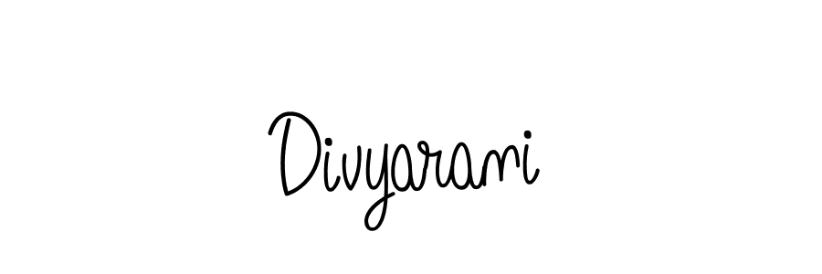 How to make Divyarani name signature. Use Angelique-Rose-font-FFP style for creating short signs online. This is the latest handwritten sign. Divyarani signature style 5 images and pictures png