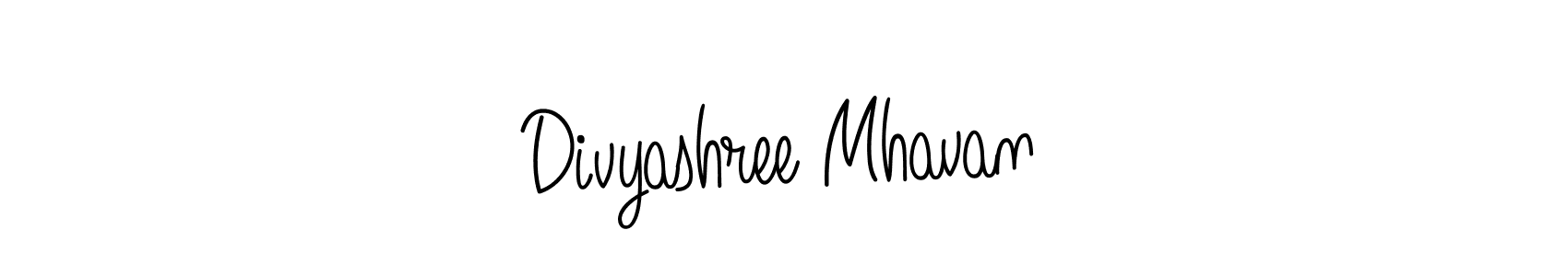 Also we have Divyashree Mhavan name is the best signature style. Create professional handwritten signature collection using Angelique-Rose-font-FFP autograph style. Divyashree Mhavan signature style 5 images and pictures png