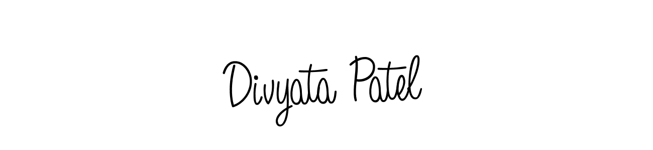 Create a beautiful signature design for name Divyata Patel. With this signature (Angelique-Rose-font-FFP) fonts, you can make a handwritten signature for free. Divyata Patel signature style 5 images and pictures png