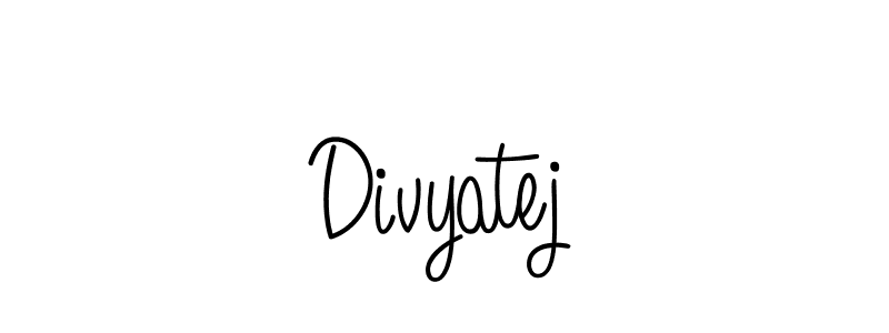 The best way (Angelique-Rose-font-FFP) to make a short signature is to pick only two or three words in your name. The name Divyatej include a total of six letters. For converting this name. Divyatej signature style 5 images and pictures png