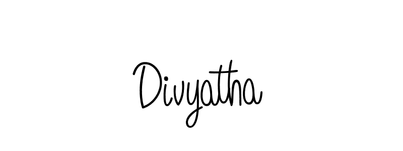 Design your own signature with our free online signature maker. With this signature software, you can create a handwritten (Angelique-Rose-font-FFP) signature for name Divyatha. Divyatha signature style 5 images and pictures png