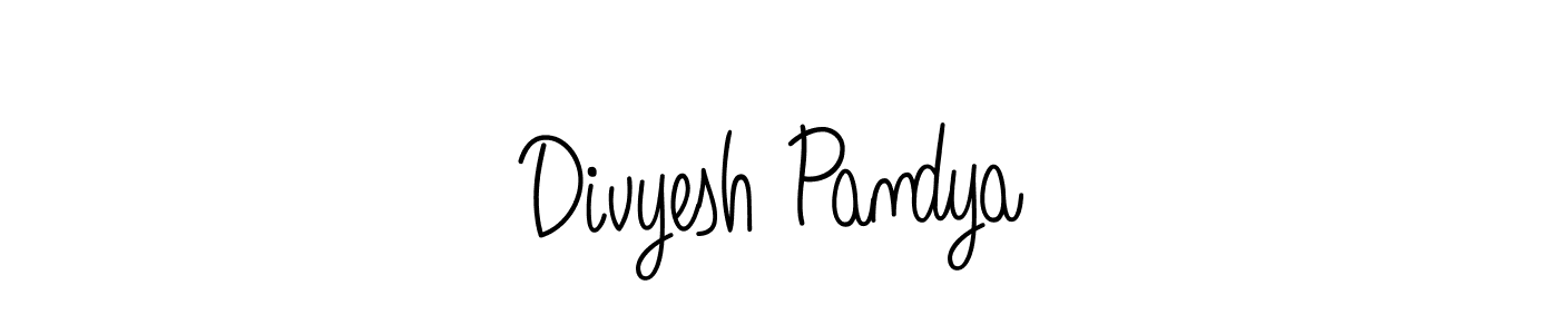 How to make Divyesh Pandya signature? Angelique-Rose-font-FFP is a professional autograph style. Create handwritten signature for Divyesh Pandya name. Divyesh Pandya signature style 5 images and pictures png