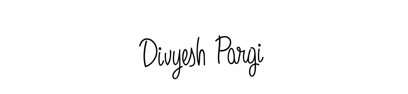 Divyesh Pargi stylish signature style. Best Handwritten Sign (Angelique-Rose-font-FFP) for my name. Handwritten Signature Collection Ideas for my name Divyesh Pargi. Divyesh Pargi signature style 5 images and pictures png