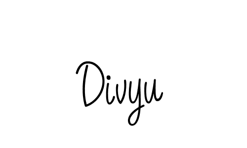 Design your own signature with our free online signature maker. With this signature software, you can create a handwritten (Angelique-Rose-font-FFP) signature for name Divyu. Divyu signature style 5 images and pictures png
