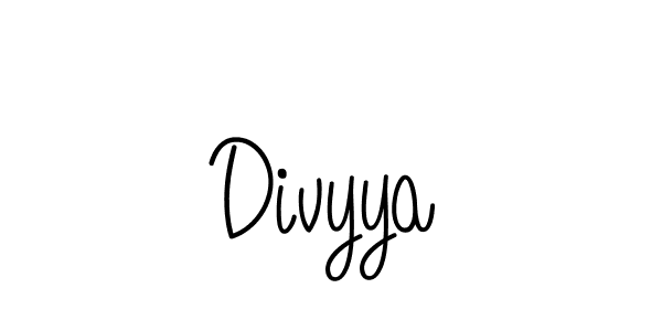 How to make Divyya name signature. Use Angelique-Rose-font-FFP style for creating short signs online. This is the latest handwritten sign. Divyya signature style 5 images and pictures png